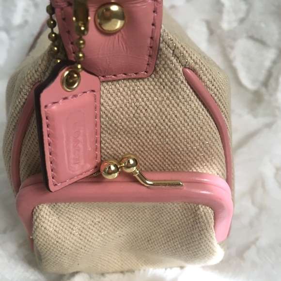 Coach Limited Edition Tattoo Embroidered Leather Canvas Sling Pochette Handbag. - Picture 3 of 10